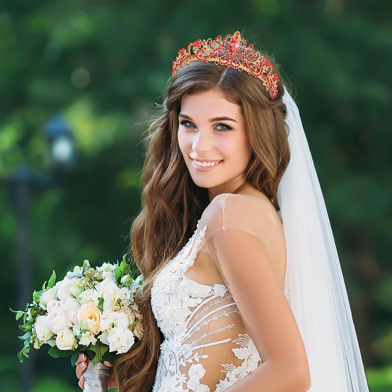 TAROSE Crowns for Women, Queen Crystal Gold Silver Tiaras with White Rhinestone and Combs, Goddess Crown for Wedding Bride Birthday Princess Bridal Shower Hair Accessories for Women - Image 5